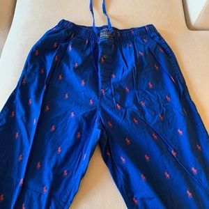 Polo Ralph Lauren, Small, Blue and Orange, Pajama Pants